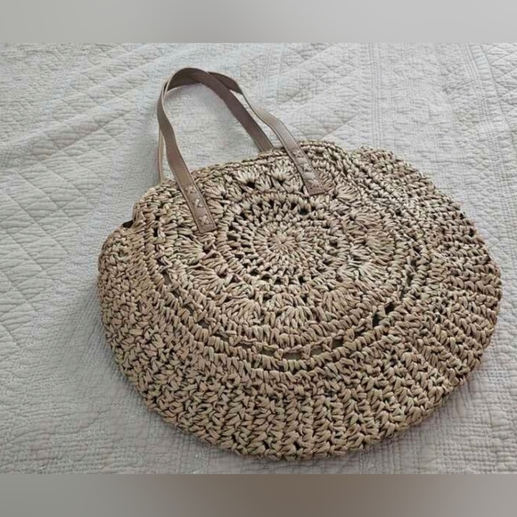 Boho Hollow-Out‎ Straw Stodios  Woven Beach Round Large  Shoulder  bag fo… - Picture 5 of 6